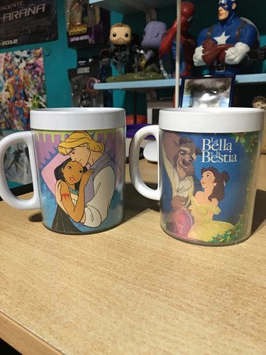 Set De Tazas Disney Pocahontas Bella Y La Bestia
