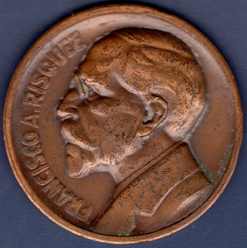 Medalla Centenario Del Nacimiento De Francisco Risquez 1956