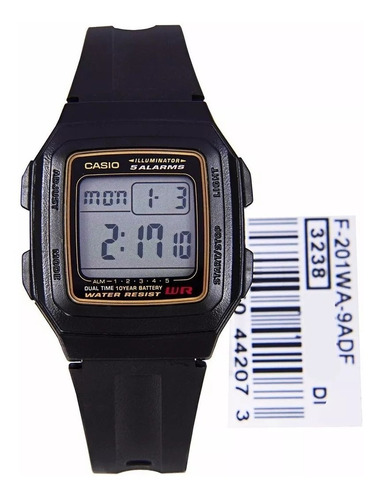 Reloj Casio F201wa9adf Originales Local Gtia Digital Alarma