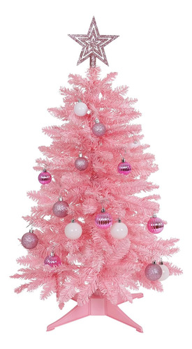 Árbol De Navidad Sunshine Pink Con Luz Artificial