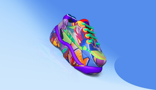 Imagen 3 de 3 de Coleccionable Sneak'artz Set Zapatilla Para Pintar Wabro