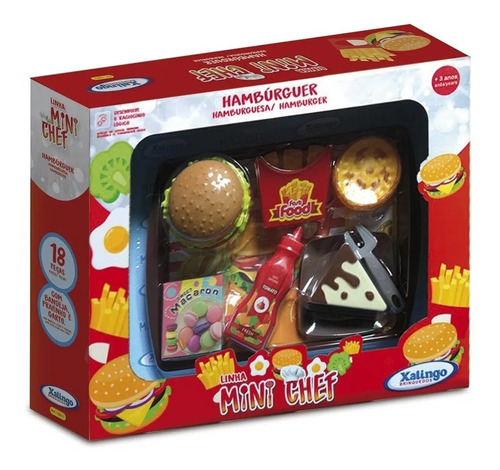 Mini Chef Hamúrguer 18 Peças Xalingo - 1588.7