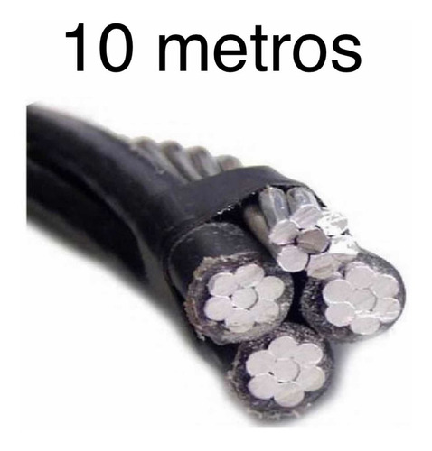 Rollo De 10 Metros Cable 3+1 Cfe Trifasico Acometida Cal 6