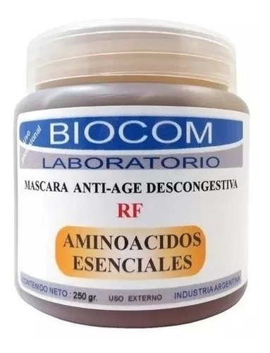 Biocom Mascara Aminoacidos Descongestiva Radio Frecuencia Tipo de piel Todo tipo de piel