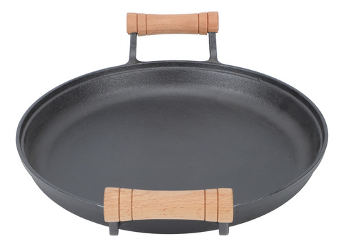 Sartén De Barbacoa De Hierro Fundido De 33 Cm