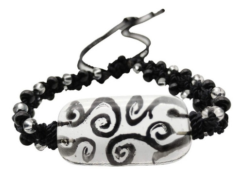 Imagen 2 de 6 de Pulsera Tejida Chaquiron Ondas
