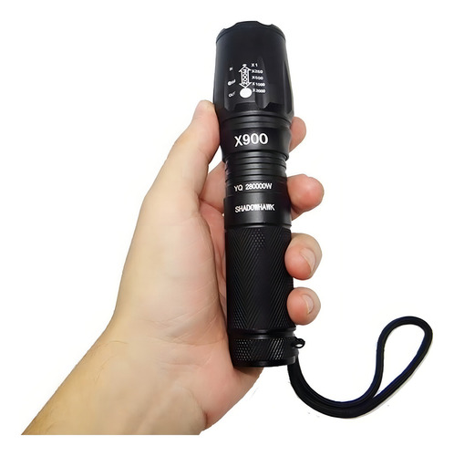 Linterna táctica militar 900 +, linterna frontal, 13 LED, color negro, color blanco, frío