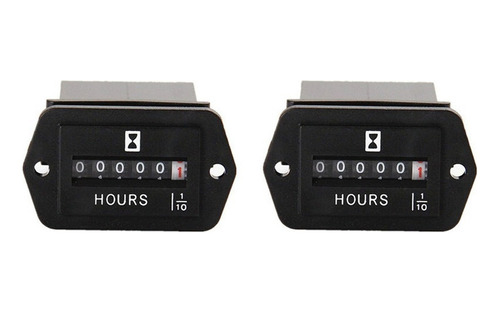 Medidor De Horas Mecánico 2 X Dc 6-80 V, Horómetro Para Moto