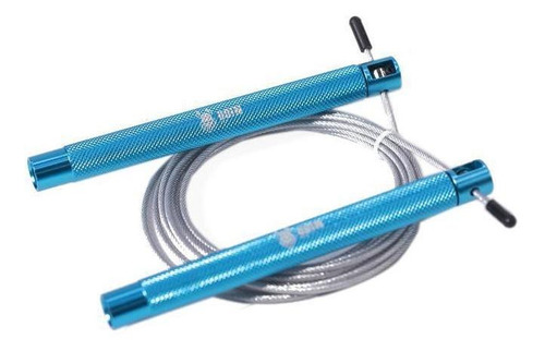 Corda De Pular Speed Rope Ajustável Alumínio Azul - Odin Fit