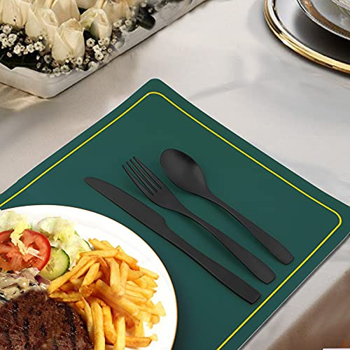 Juego De Cubiertos Bettlife, Negro Mate, 20 Piezas, Cuchara