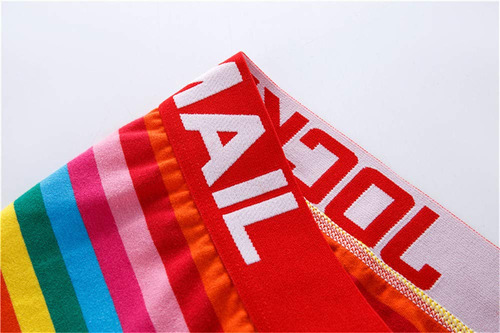 Calzoncillos Jockmail De Algodón Con Rayas Arcoíris Para Hom