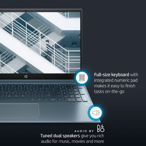 Imagen 2 de 7 de Notebook Hp Ryzen 5 5500 Hexa 8gb Ssd512 15,6 Full Hd Slim