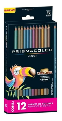 Prismacolor Junior Set 12 Lápices De Colores Metálicos