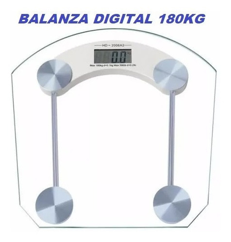 Peso Balanza Personal Digital De Baño 180 Kilos Vidrio