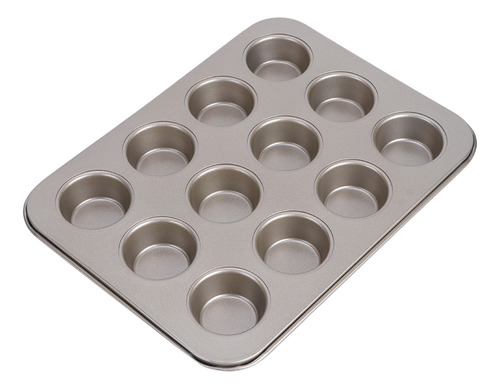 Molde Para Magdalenas, 12 Tazas, Antiadherentes, Redondos