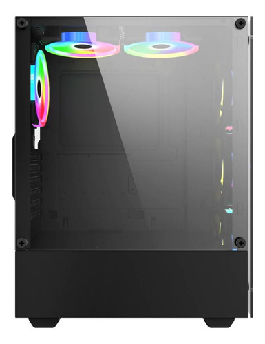 Gabinete Gamer Shot Gaming Sup-8012 Extended Vidrio Templado Color Negro