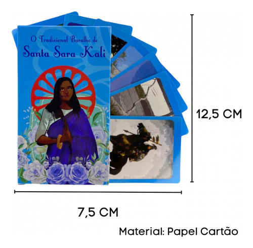 Kit Com 3 O Tradicional Baralho Santa Sara Kali 36 Cartas