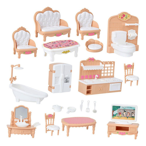 Juego De Muebles Y Accesorios Para Casa De Muñecas