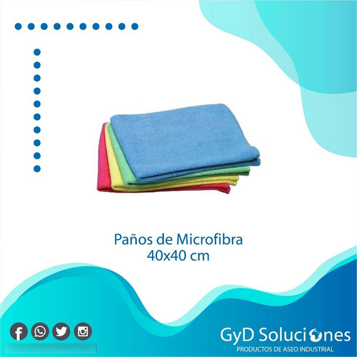 Imagen 2 de 5 de Paño De Microfibra 40x40 5 Unidades