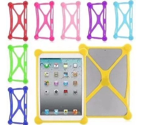 Funda Silicona Tablet 7 8 9 Pulgadas Anti Golpes Amarillo