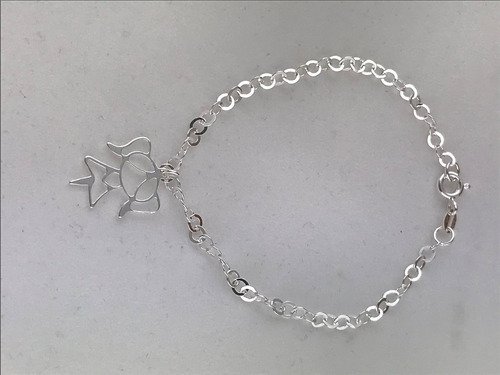Imagem 5 de 6 de Pulseira Menina Filha Prata 925 C/ Cx Veludo Presente