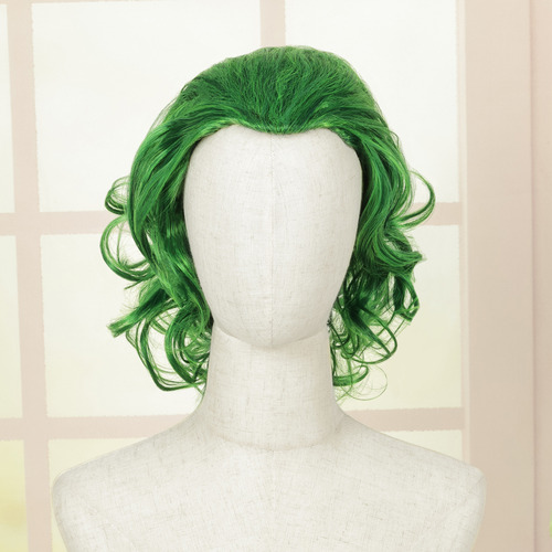 Peluca corta de payaso verde Queentas MZFP14948K