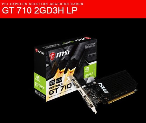 Tarjeta Video Msi  Vga Geforce Gt710 2gb Ddr3 64 Bit Hdmi