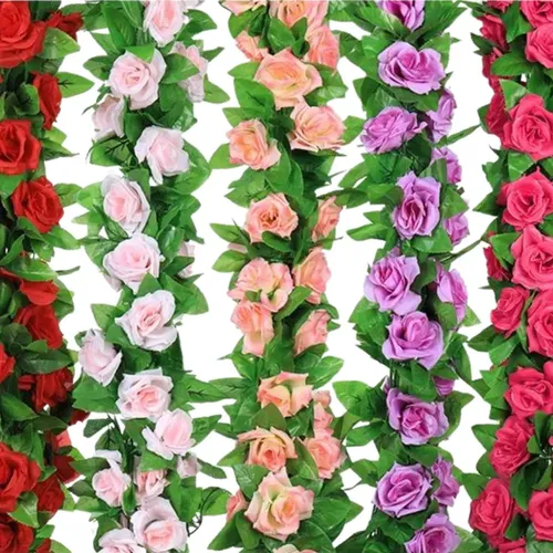 Cadena De Rosas De 2 Metros De Follaje Artificial