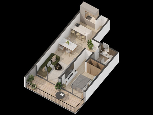 Venta Departamento Monoambiente Parque Chacabuco