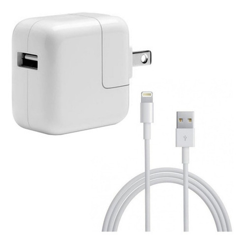 Cargador 12w+cable Usb / 8 Pin 2m Para iPad 4/5/6/7/8/9