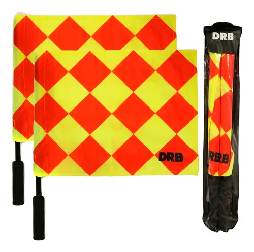 Kit Arbitro Futbol Banderines + Silbato Extra Plano Pvc Juez