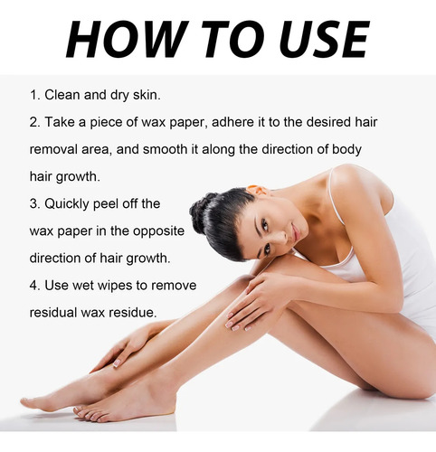 Set De Tiras De Cera For Piernas Depilación Suave Y Limpia