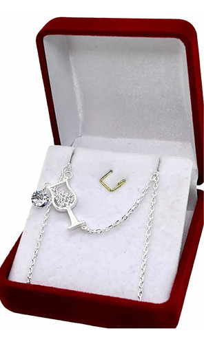 Imagen 4 de 7 de Collar Con Dije Copa De Plata 925.