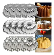 Comprar Kit 12x Mini Formas Assadeiras Bolo Pudim Torta Suiça 2,1,3