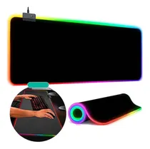 Comprar Mouse Pad Gamer 80x30 Cm Rgb Luz Led Usb Retroiluminado Color Negro