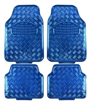 Comprar Alfombras Goma Auto Color Cromo Cromado Azul 4 Pzs T220
