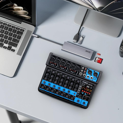 Bomge De 8 Canales Mini Mezcador De Audio Mixer De La Línea,