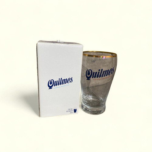 Vaso Quilmes 330ml Con Caja Individual /// Bebidas Pé