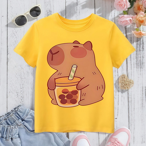 Capibara Ropa Deportiva De Verano, Playera Niños