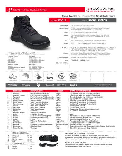 Bota De Seguridad Ati Negro Riverline Meses sin interés