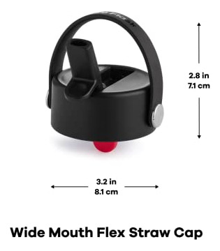 Garrafa De Água Hydro Flask Wide Mouth Com Tampa De Palha Fl