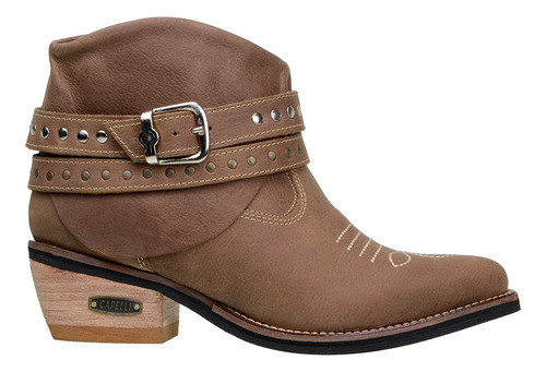 Bota Texana Feminina Country Bordada Montaria Couro 4country