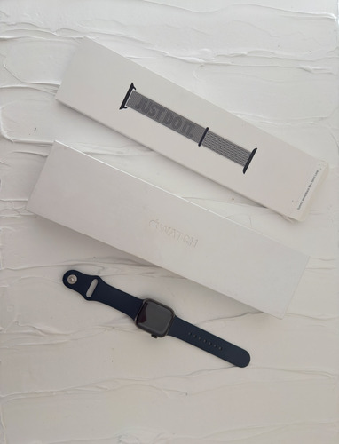 Apple Watch Series 7 Acero Inoxidable 41 Mm (gps + Cellular) Grafito. Correa Goma Azul Y Correa Nike (Usado)
