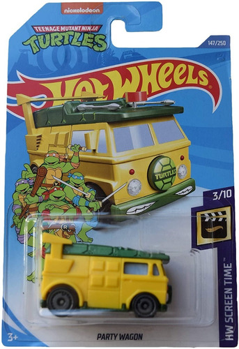 Hot Wheels Party Wagon Tortugas Ninja & Toyota Land Cruiser