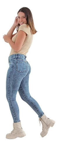 Pantalon Elastiz Jean Calce Perfecto Levanta Cola Tiro Alto