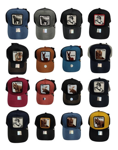 Lote Surtido 30 Gorras De Animales Marca Play Newyork.