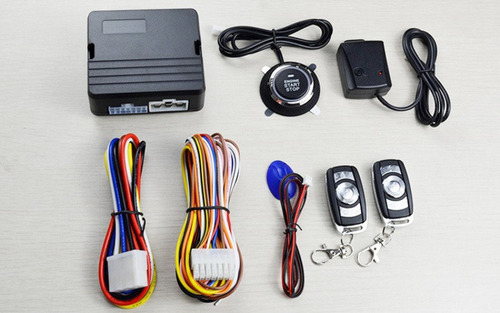 A Auto Llave Botón Encendido Arranque Antirobo Vibración