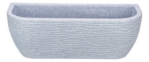 Maceta Floridis Pared Plástico 46 × 17cm Recoleccion Agua Simil Piedra Color Gris Claro