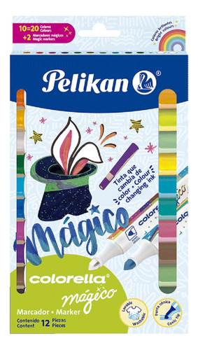 Marcadores Pelikan Colorella Magico X 12 Colores 