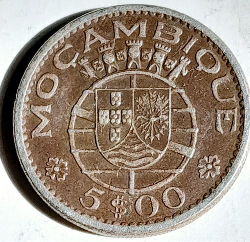 Mozambique 5 Escudos 1973 Colonia Portuguesa Portugal 